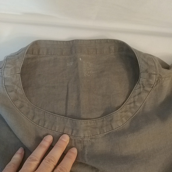 Grey 100% linen sheath dress. - Picture 8 of 11